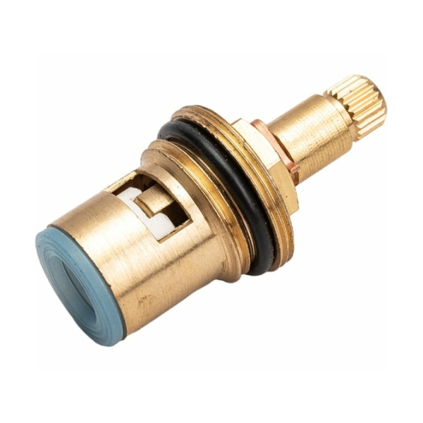 Кран-букса для смесителя 1/2" 8мм 2 резьбы 20 шлицов 90° L52-4 LEDEME
