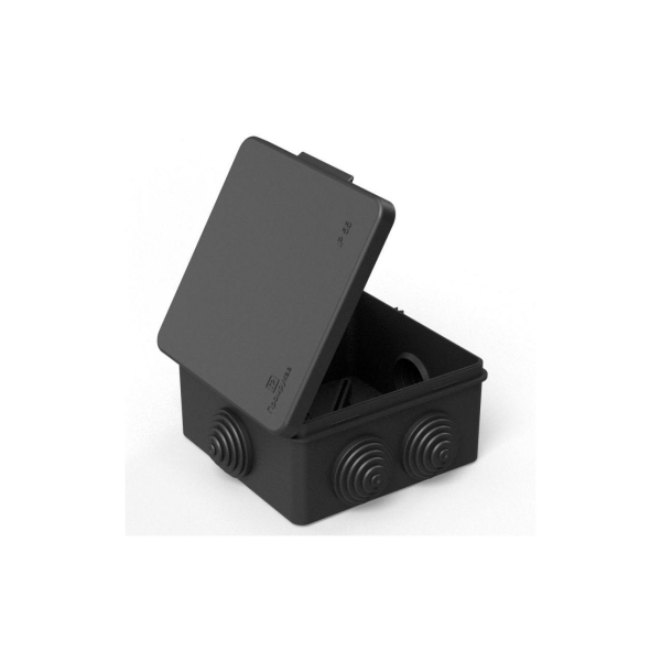 Коробка распределительная ОП 100х100х50 для прямого монтажа безгалоген. (HF) черн.