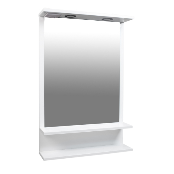 Зеркало 550*750мм с полками Лагуна