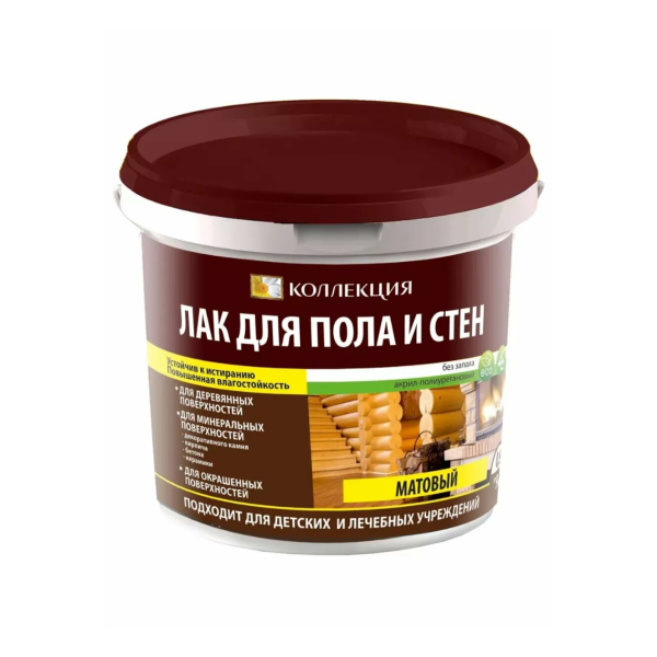 Лак для пола и стен 0,9л матовый Коллекция