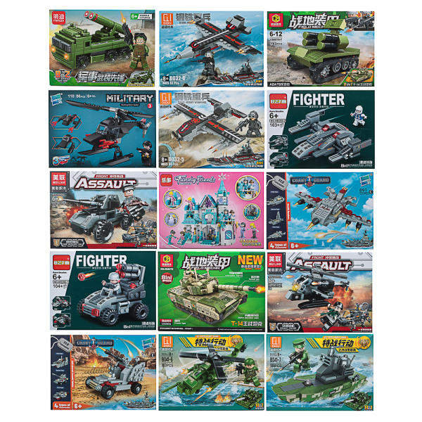 Конструктор "Игровой мир" Разнообразие, 82-142 дет., ABS, 19х4,5х14 см, 8 вид.