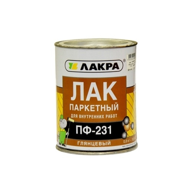 Лак ПФ-231 для паркета 2,4кг глянцевый Лакра