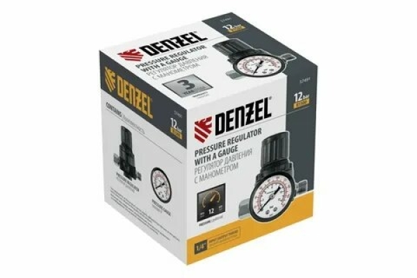 Регулятор давления с манометором Denzel