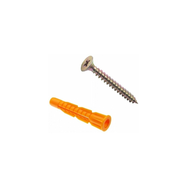 Комплект Дюбель RD 6*36+ Саморез универсальный желтый 4,5*35 10шт