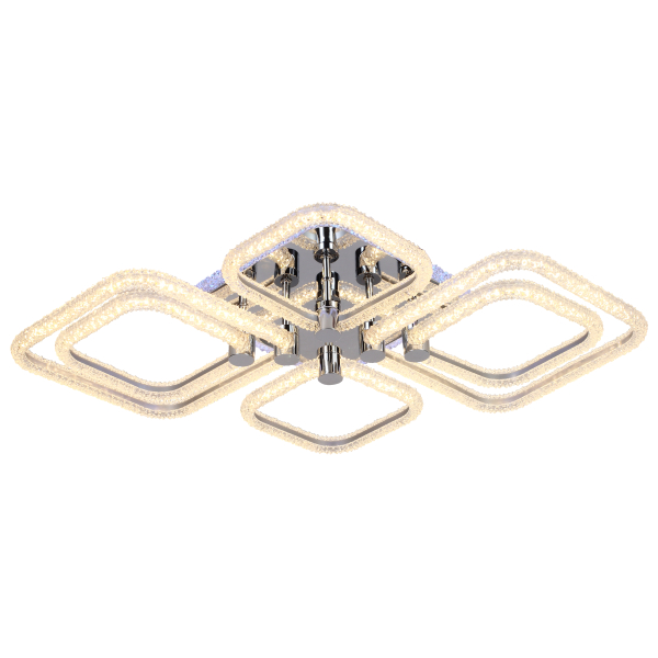 Люстра светодиодная хром 140W+8W 3000-6000K AU62206/4+2 CR (RGB) Атмосфера уюта