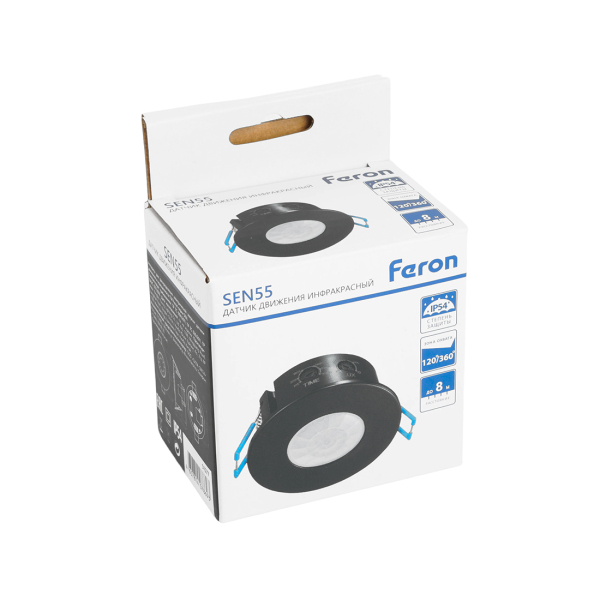 Фотореле (датчик освещения) 6А 1200Вт встраиваемый SEN55 FERON