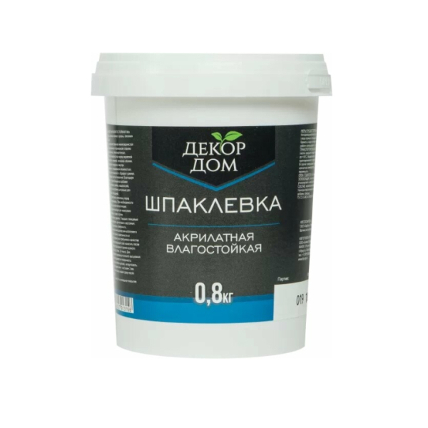Шпаклевка акрилатная влагостойкая 1,5кг Декор Дом
