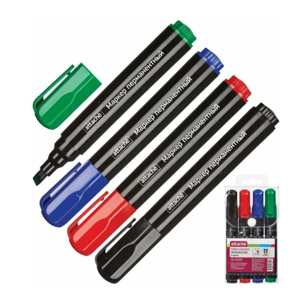 Набор маркеров перманентных 4шт.