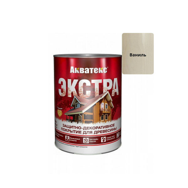 Защитное текстурное покрытие "Акватекс-Экстра" древесины ваниль 0,8л