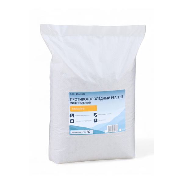 Противогололедный реагент пескосоль 10кг Greengo