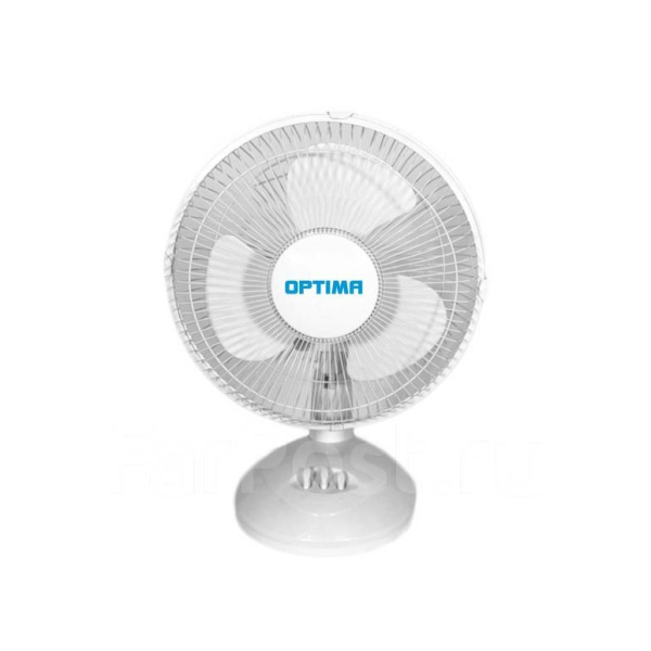 Вентилятор настольный 25Вт, 2 скорости, белый ODF-25W OPTIMA