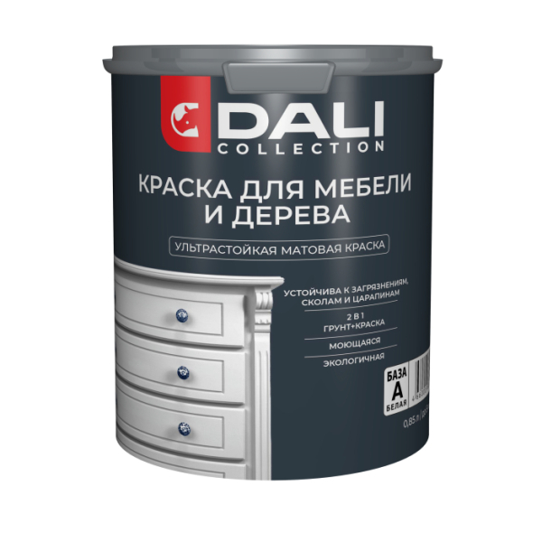 Краска акриловая для мебели и дерева 0,85л база С Dali Collection
