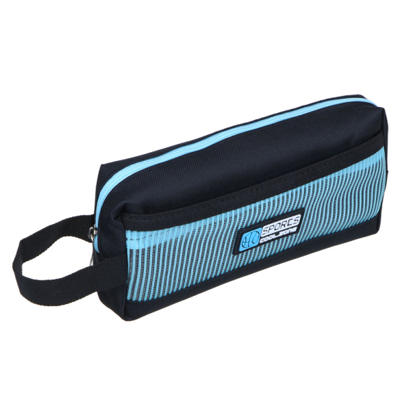 Пенал прямоугольный, 20,5х8,5х4,5см, 1 отд., накладной карман, ткань "оксфорд", 3 цвета, пакет