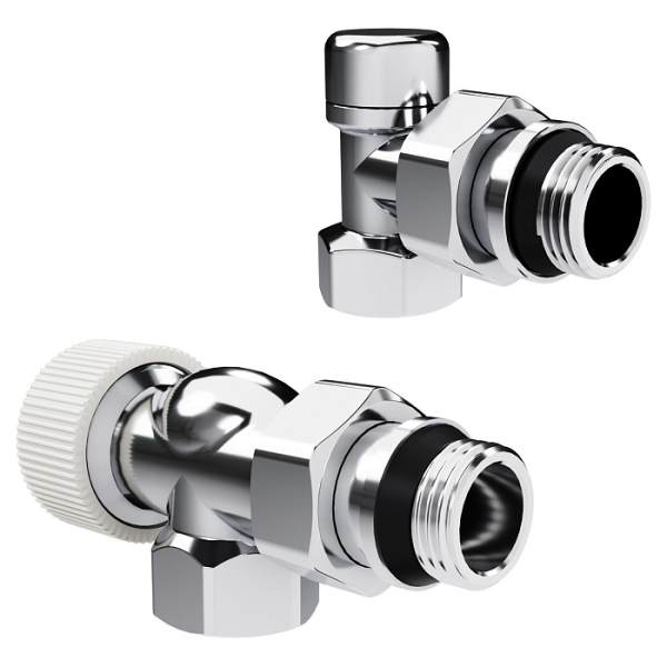 Комплект термостатический для радиатора 1/2" осевой хром Дизайн ROYAL THERMO