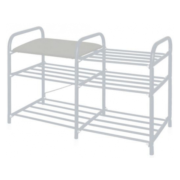 Этажерка "Люкс" (ЭТЛ3-1/МС светло-серый/матовый серый) 790х330х500мм 3-х ярус