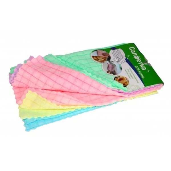 Салфетка микрофибра   5шт 30*30см BJ-16108