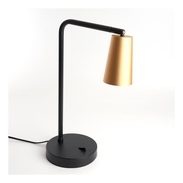 Светильник настольный 35Вт GU10 золото/черный 263*150*398 Feron DE185