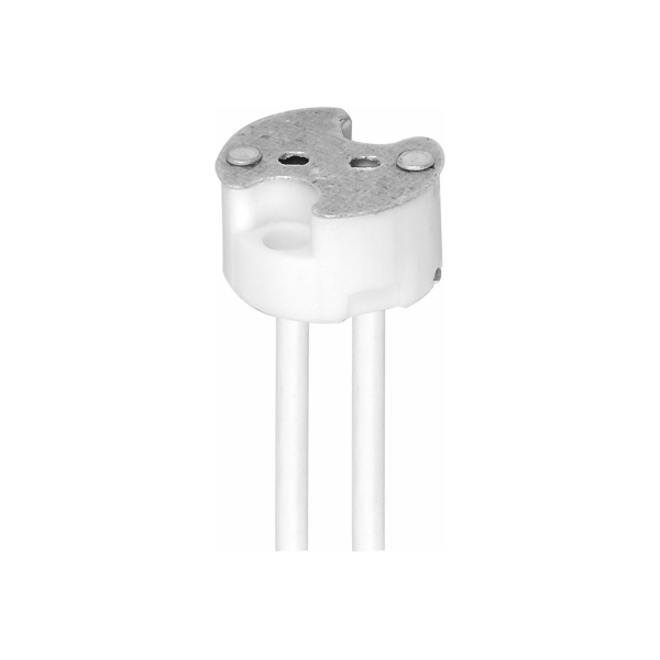 Патрон G5.3 керамический круглый с проводами LH26 Feron