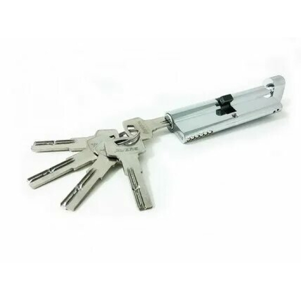 Цилиндровый механизм 100 (50/50)  К/В SEZAM STANDART 501 хром