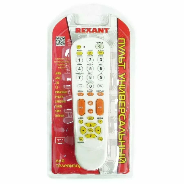 Пульт универсальный ПДУ TV RX-951 для телевизора REXANT