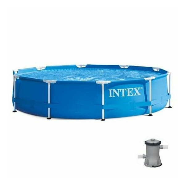 Бассейн каркасный 305*76см фильтр-насос Intex