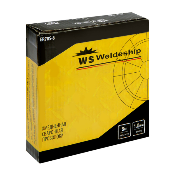 Проволока сварочная омедненная D200 1мм 5кг Weldeship