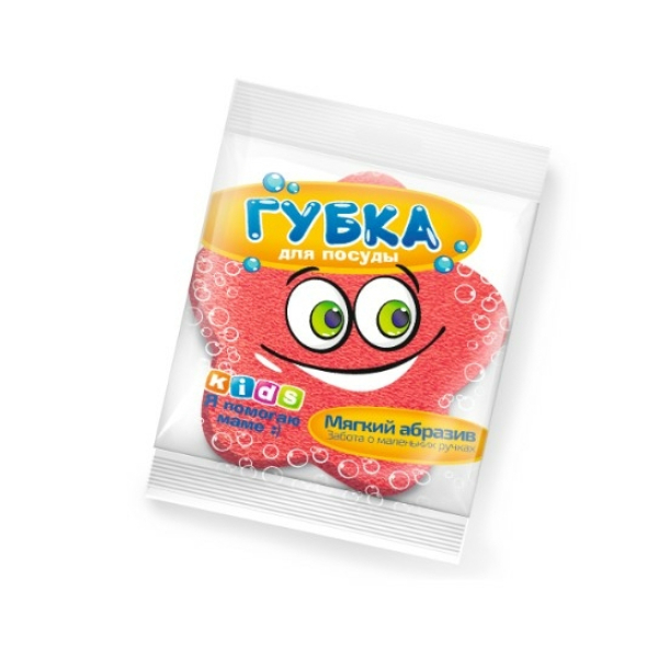 Губка для мытья посуды 1шт Kids Grifon