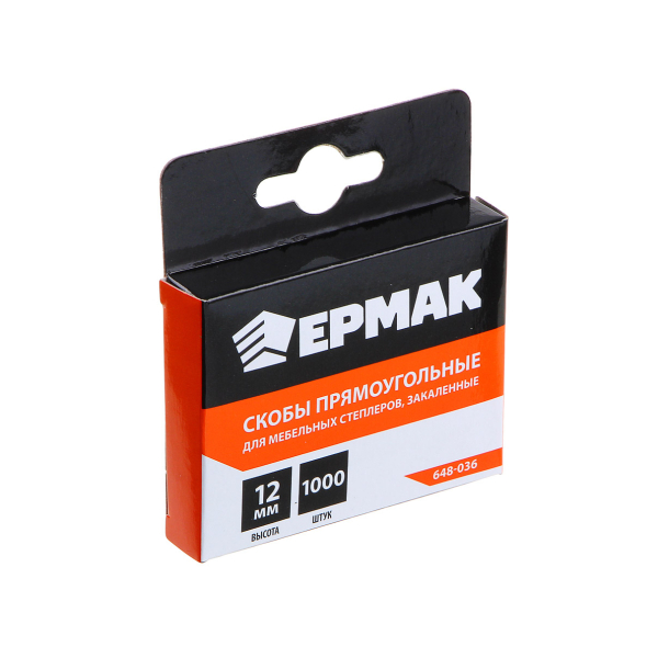 ЕРМАК Скоба закаленная 12мм (11,3х0,7мм) для мебельного степлера 1000шт.