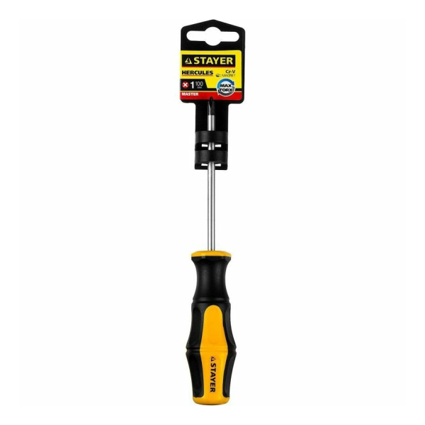 Отвертка PH1*100мм CrV двухкомпонентная рукоятка STAYER Hercules