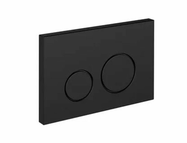 Кнопка смыва черный матовый Twins CERSANIT