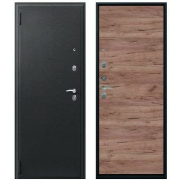 Дверь О-11 Чёрный сатин/ Дуб табак 860*2050 R Центурион