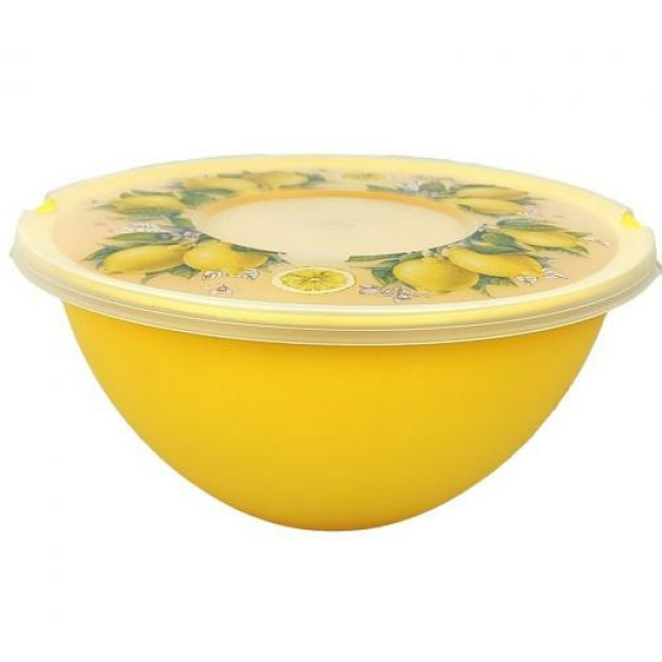 Миска пластиковая 4 л с крышкой Fresh Полимербыт