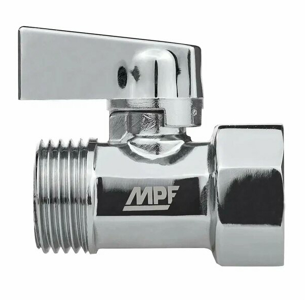 Кран шаровой мини 1/2" вр-нр латунь ХРОМ-POLISH MPF