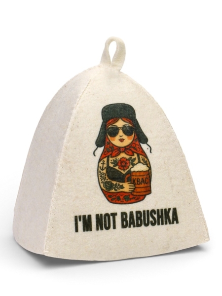 Шапка для бани и сауны I'm not babushka