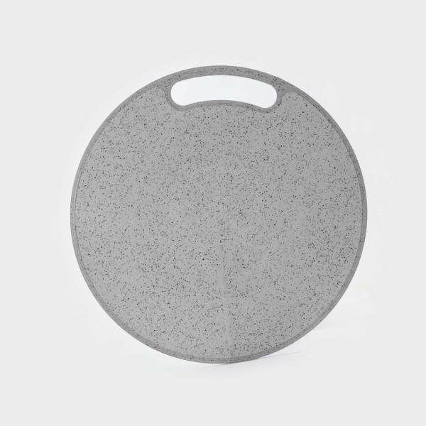 Доска разделочная круглая 31см пластик Доляна тёмно-серая