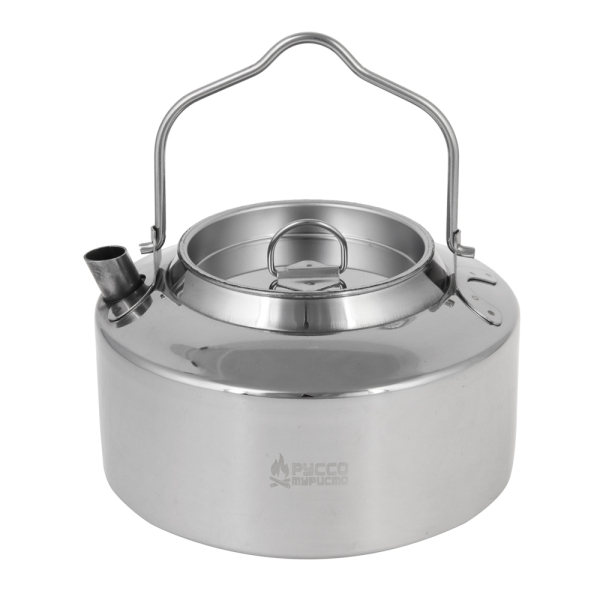 РУССО ТУРИСТО Чайник туристический, костровой, 1,2л, нерж. сталь 304/201