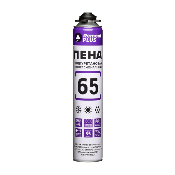 Пена проф всесезонная 745мл -10+30С 65л REMONT PLUS 65