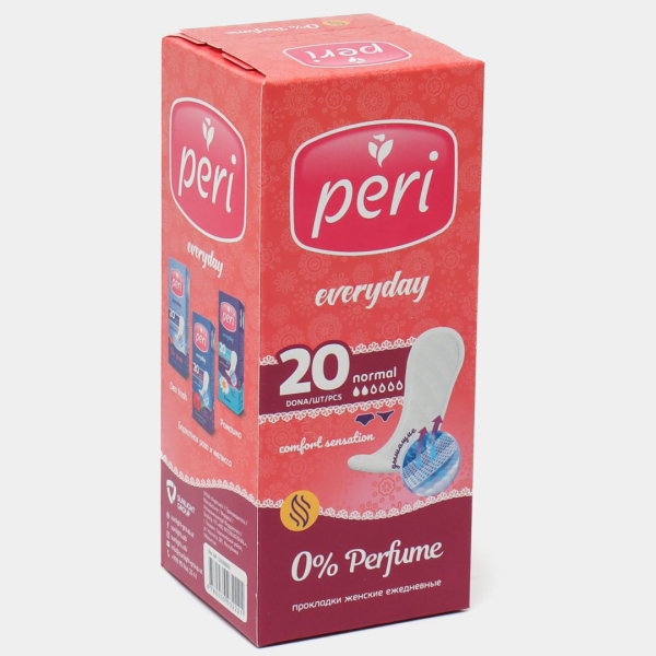 Женские ежедневные прокладки 20шт 0% parfume PERI