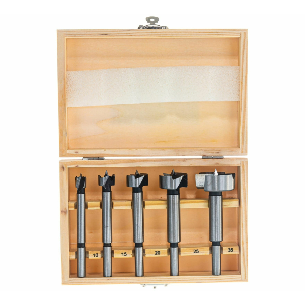 Набор сверел по дереву Форстнера 10-15-20-25-35мм 5шт цилиндрический хвостовик Sparta