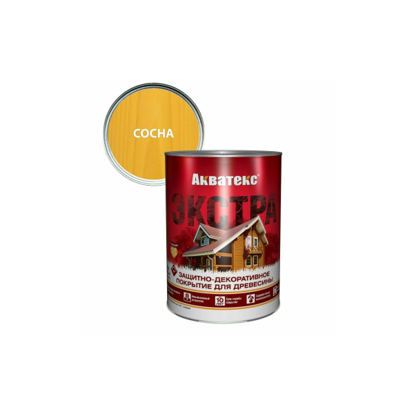 Защитное текстурное покрытие "Акватекс-Экстра" древесины Сосна 0,8л