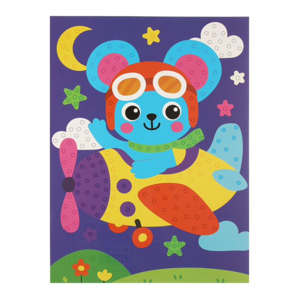 ХОББИХИТ Аппликация из страз "Микс", бумага, пластик,19х26см, 12 дизайнов