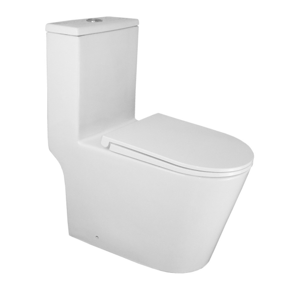 Унитаз моноблок безободковый универс.выпуск дюропласт микролифт Scala AZARIO