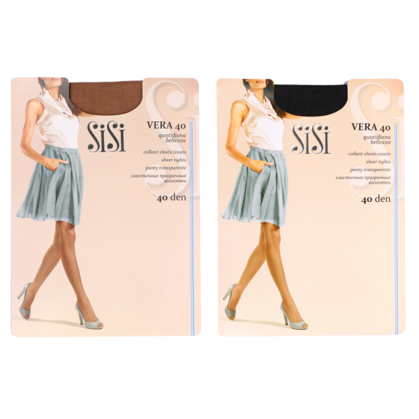 SISI Колготки женские Sisi Vera 40, р-ры 2,3,4,5, 88% полиамид, 12% эластан, два цвета