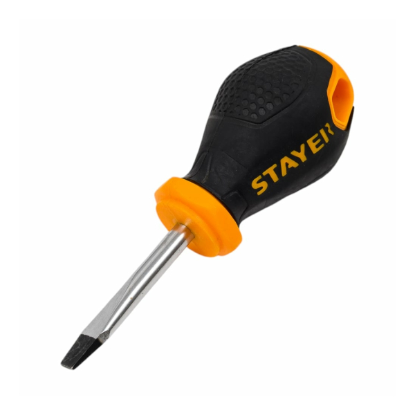 Отвертка SL5*38мм CrV двухкомпонентная рукоятка STAYER Hercules