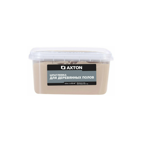 Шпаклевка акриловая для деревянных полов 0,9кг белое масло Axton