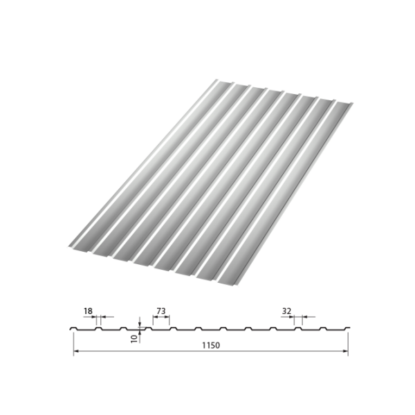 Профлист С10 (9003) белый 6 м.-0,4 Дефект распродажа 25%