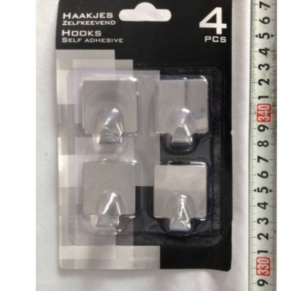 Крючки для полотенец 4шт на липе квадрат метал