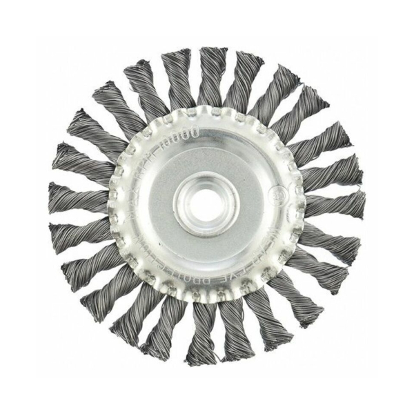 Щетка для УШМ плоская 125мм М14 крученая проволка 0,5мм Matrix