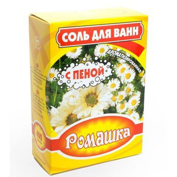 Соль для ванн 400г с пеной Ромашка Бахташ