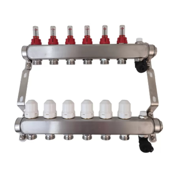 Коллекторная группа в сборе 1" x 6 выходов 3/4" евроконус PROFLINE